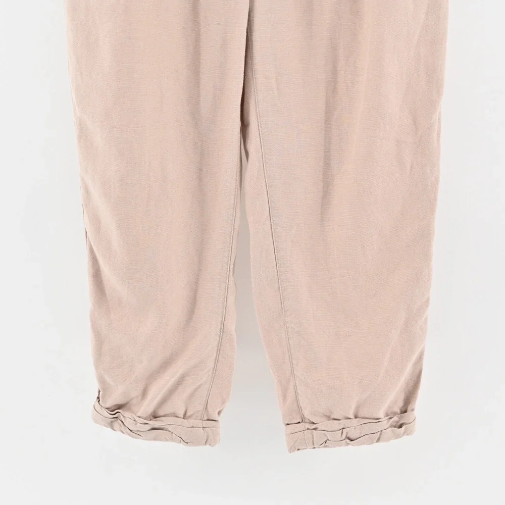 Aritzia Wilfred Allant Cropped Pants Womens Size 2 Pink Linen Boho Chic